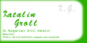 katalin groll business card